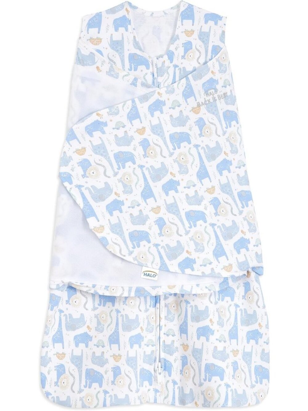 Cozy Cotton Swaddle Sleep Sack | 1.5 TOG | Ideal for 68-75°F | 6-12 lbs | Safari